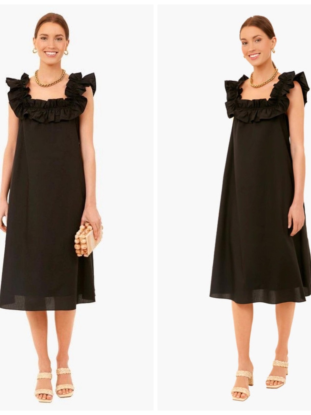 Hyacinth House Black Maria Midi Dress
